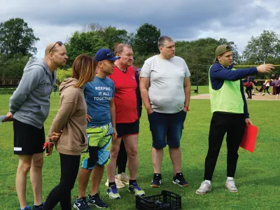 Vadītājs un personāls sporta pasākumā